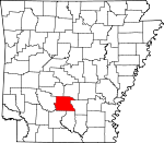 Map of Arkansas showing Dallas County - Click on map for a greater detail.