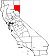 Map of California showing Lassen County - Click on map for a greater detail.