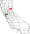 Map of California showing Sierra County - Click on map for a greater detail.