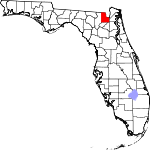 Map of Florida showing Baker County - Click on map for a greater detail.