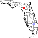 Map of Florida showing Gilchrist County - Click on map for a greater detail.