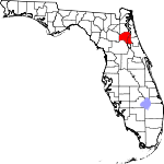 Map of Florida showing Putnam County - Click on map for a greater detail.