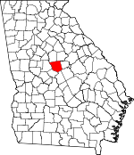 Map of Georgia showing Jones County - Click on map for a greater detail.