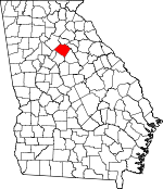 Map of Georgia showing Walton County - Click on map for a greater detail.