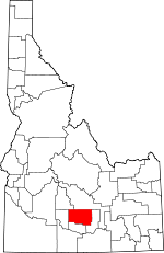 Map of Idaho showing Lincoln County - Click on map for a greater detail.
