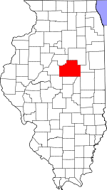 Map of Illinois showing McLean County - Click on map for a greater detail.