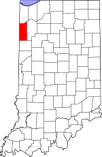 Map of Indiana showing Newton County - Click on map for a greater detail.
