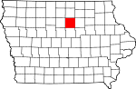 Map of Iowa showing Franklin County - Click on map for a greater detail.