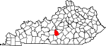 Map of Kentucky showing Green County - Click on map for a greater detail.