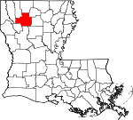 Map of Louisiana showing Bienville Parish - Click on map for a greater detail.