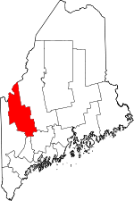 Map of Maine showing Franklin County - Click on map for a greater detail.