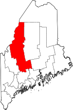 Map of Maine showing Somerset County - Click on map for a greater detail.