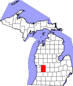 Map of Michigan showing Kent County - Click on map for a greater detail.