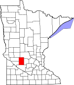 Map of Minnesota showing Kandiyohi County - Click on map for a greater detail.