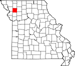 Map of Missouri showing DeKalb County - Click on map for a greater detail.