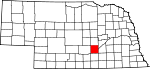 Map of Nebraska showing Hall County - Click on map for a greater detail.