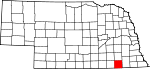 Map of Nebraska showing Jefferson County - Click on map for a greater detail.