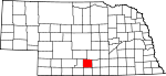 Map of Nebraska showing Phelps County - Click on map for a greater detail.