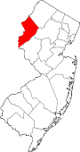 Map of New Jersey showing Warren County - Click on map for a greater detail.