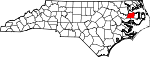 Map of North Carolina showing Washington County - Click on map for a greater detail.