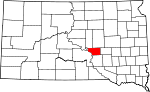 Map of South Dakota showing Buffalo County - Click on map for a greater detail.