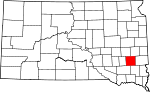 Map of South Dakota showing McCook County - Click on map for a greater detail.