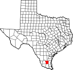 Map of Texas showing Brooks County - Click on map for a greater detail.