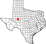 Map of Texas showing Glasscock County - Click on map for a greater detail.