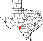 Map of Texas showing Kinney County - Click on map for a greater detail.