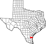 Map of Texas showing Kleberg County - Click on map for a greater detail.
