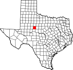 Map of Texas showing Nolan County - Click on map for a greater detail.