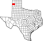 Map of Texas showing Oldham County - Click on map for a greater detail.