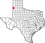 Map of Texas showing Parmer County - Click on map for a greater detail.