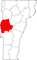 Map of Vermont showing Addison County - Click on map for a greater detail.