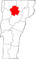 Map of Vermont showing Lamoille County - Click on map for a greater detail.