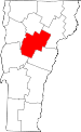 Map of Vermont showing Washington County - Click on map for a greater detail.