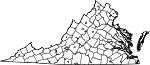 Map of Virginia showing City of Salem - Click on map for a greater detail.