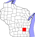 Map of Wisconsin showing Dodge County - Click on map for a greater detail.