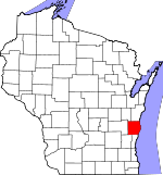 Map of Wisconsin showing Sheboygan County - Click on map for a greater detail.