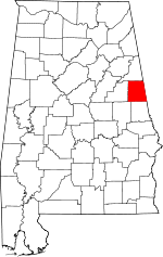 Map of Alabama showing Randolph County - Click on map for a greater detail.