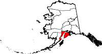 Map of Alaska showing Kenai Peninsula Borough - Click on map for a greater detail.