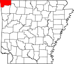 Arkansas Map Showing Benton County Db9ae1042a64697e4435a78298eddb40 