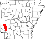 Map of Arkansas showing Howard County - Click on map for a greater detail.