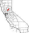 Map of California showing Yuba County - Click on map for a greater detail.