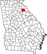 Map of Georgia showing Madison County - Click on map for a greater detail.