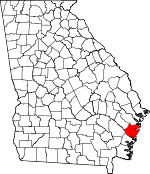 Map of Georgia showing McIntosh County - Click on map for a greater detail.