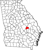 Map of Georgia showing Treutlen County - Click on map for a greater detail.