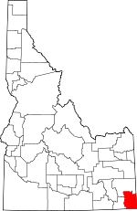 Map of Idaho showing Bear Lake County - Click on map for a greater detail.