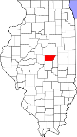 Map of Illinois showing De Witt County - Click on map for a greater detail.