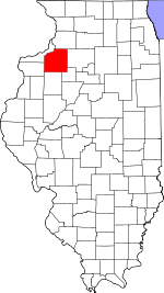 Map of Illinois showing Henry County - Click on map for a greater detail.